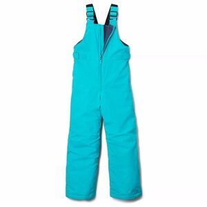 🇪🇸 Columbia ski snowboarding overall bib teal adjustable zip fleece XL 18/20